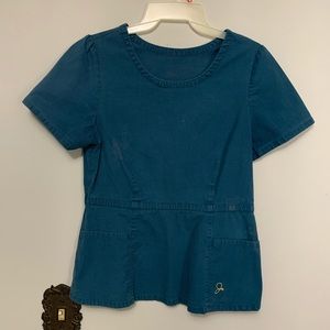 Jaanuu Scrub Top Peplum Stye SZ S